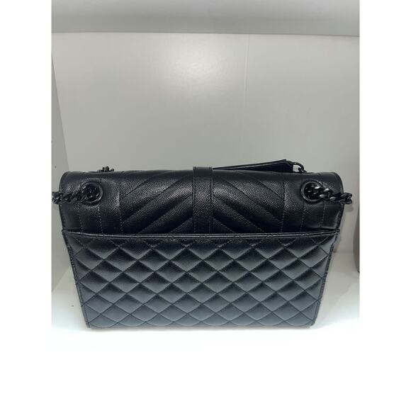 Saint Laurent Black Quilted Leather Envelope Chain Bag - Excellent Condition - Picture 2 of 4